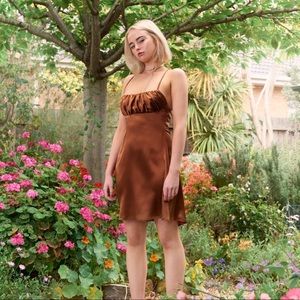 Handmade brown slip dress